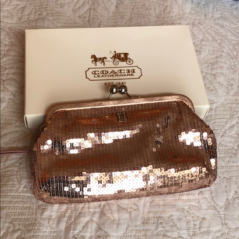 Coach Sequin Wristlet
